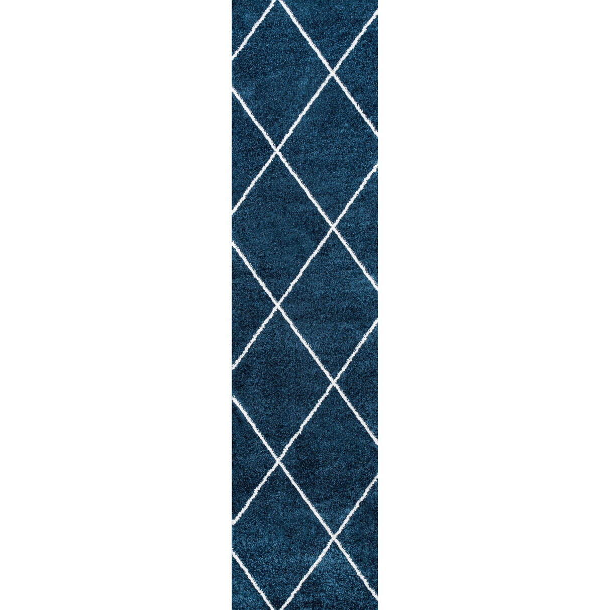 Cole Minimalist Diamond Trellis Runner Rug