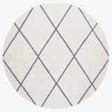 Cole Minimalist Diamond Trellis Round Area Rug