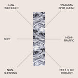 Viscon Abstract Marble Runner Rug
