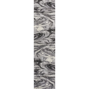 Viscon Abstract Marble Contemporary Runner Rug