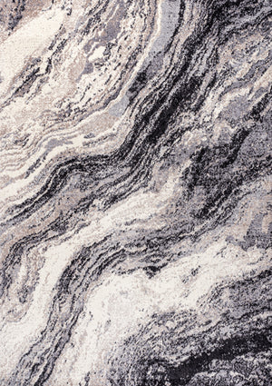 Kassia Contemporary Glam Abstract Marble Area Rug