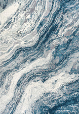 Kassia Contemporary Glam Abstract Marble Area Rug