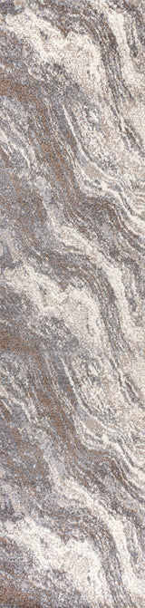 Kassia Contemporary Glam Abstract Marble Runner Rug