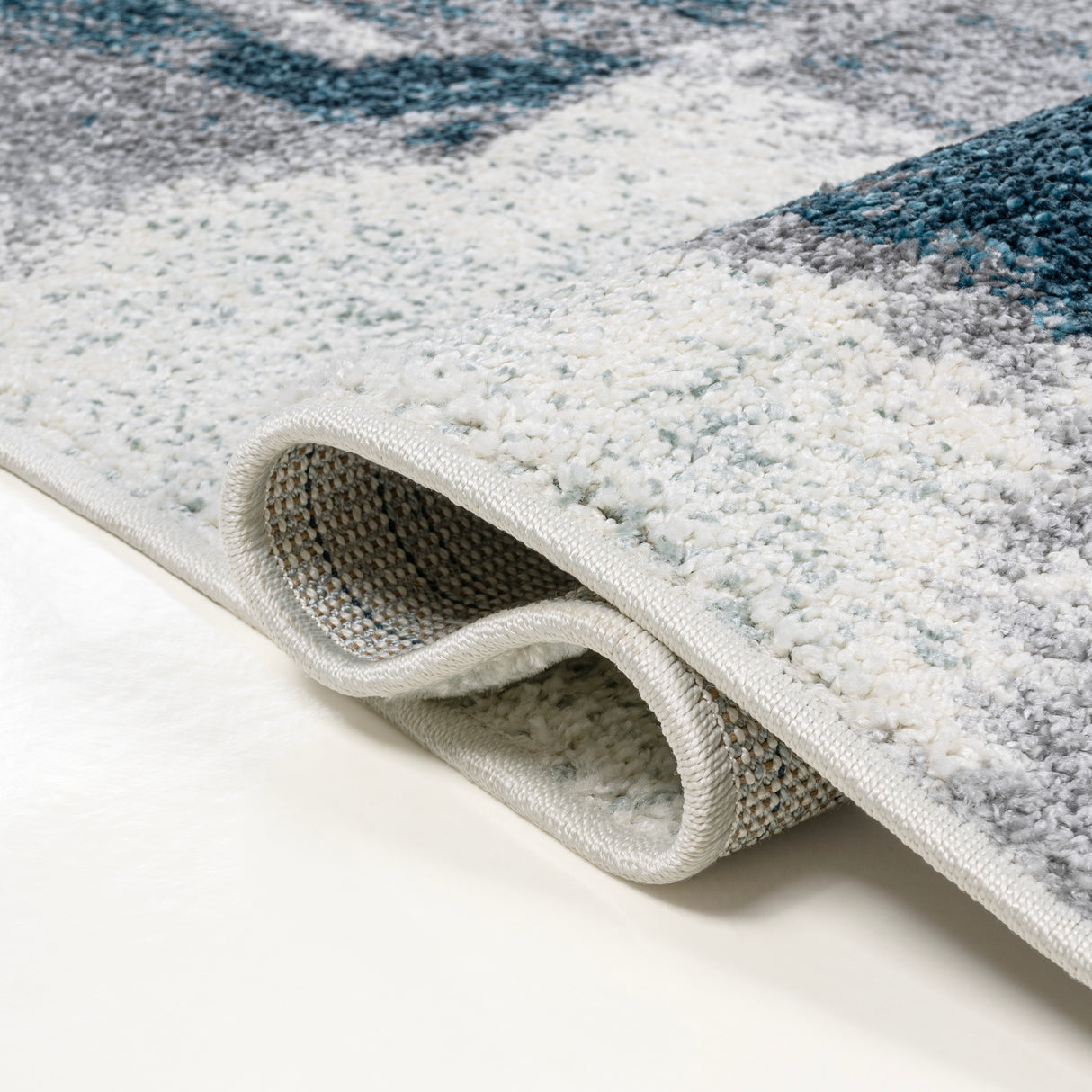 Zoe Contemporary Bohemian Abstract Marble Runner Rug