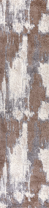 Zoe Contemporary Bohemian Abstract Marble Runner Rug