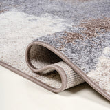 Zoe Contemporary Bohemian Abstract Marble Runner Rug