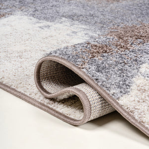 Zoe Contemporary Bohemian Abstract Marble Runner Rug