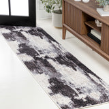 Zoe Contemporary Bohemian Abstract Marble Runner Rug