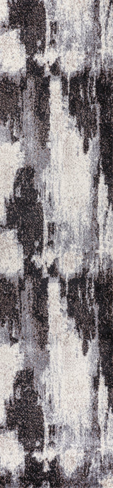 Zoe Contemporary Bohemian Abstract Marble Runner Rug
