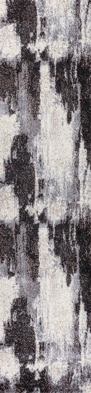 Zoe Contemporary Bohemian Abstract Marble Runner Rug