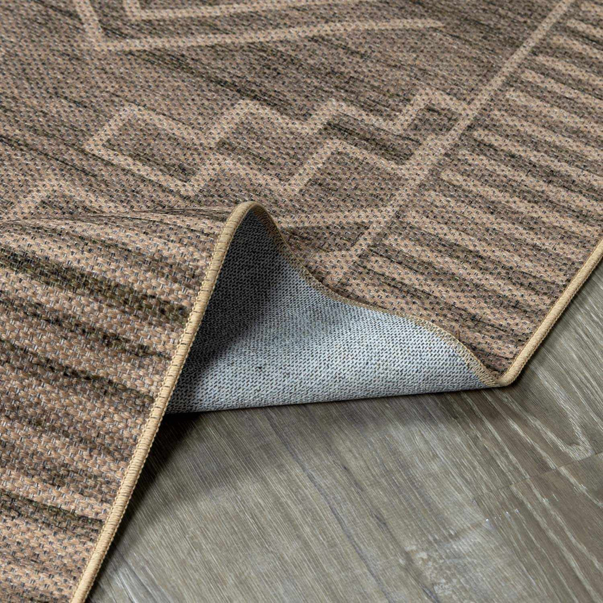 Halle Tan Washable Area Rug - Clearance