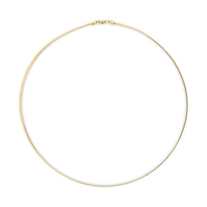 Unisex Solid 14K Gold 2.8mm Imperial Herringbone Chain Necklace