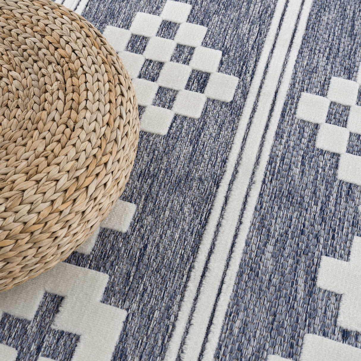 Hiro Blue Outdoor Rug - Clearance