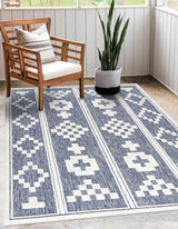 Hiro Blue Outdoor Rug - Clearance