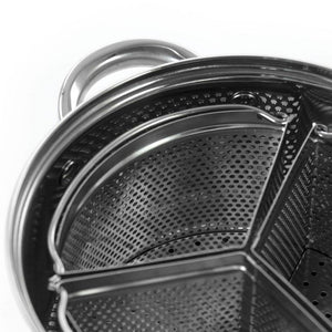 Stainless Steel 4-Quart Dutch Oven with 3-Section Dividers and Lid