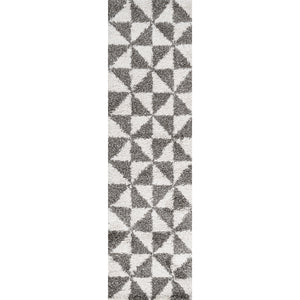 Alcudia Geometric Shag Runner Rug