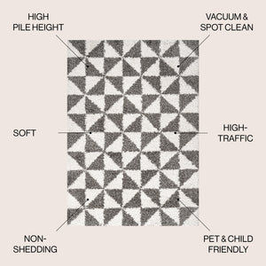 Alcudia Geometric Shag Area Rug