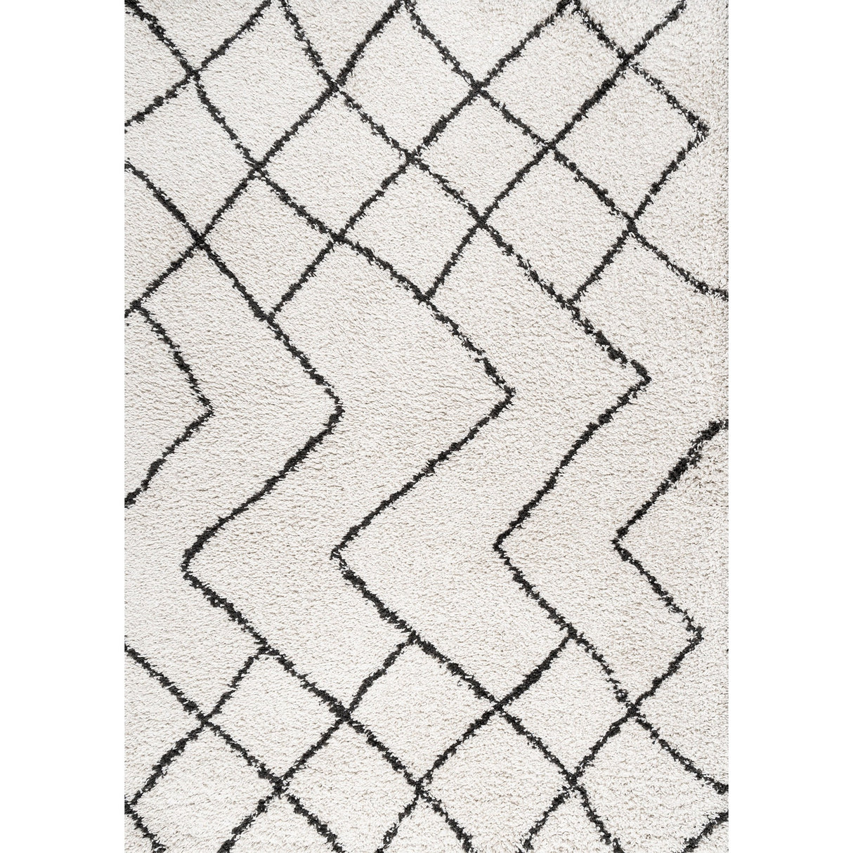 Inca Moroccan Diamond Shag Area Rug