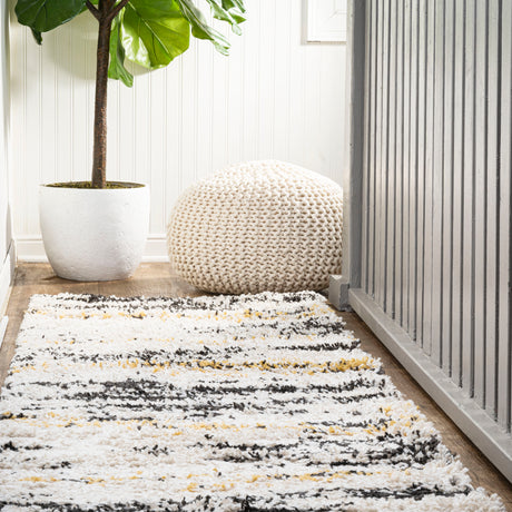 Nova-Modern-Bold-Strie'-Shag-Runner-Rug-Runner-Rugs