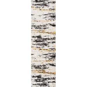 Nova Modern Bold Strie' Shag Runner Rug