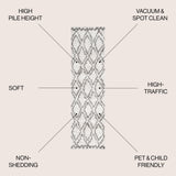 Soller Diamond Trellis Shag Runner Rug