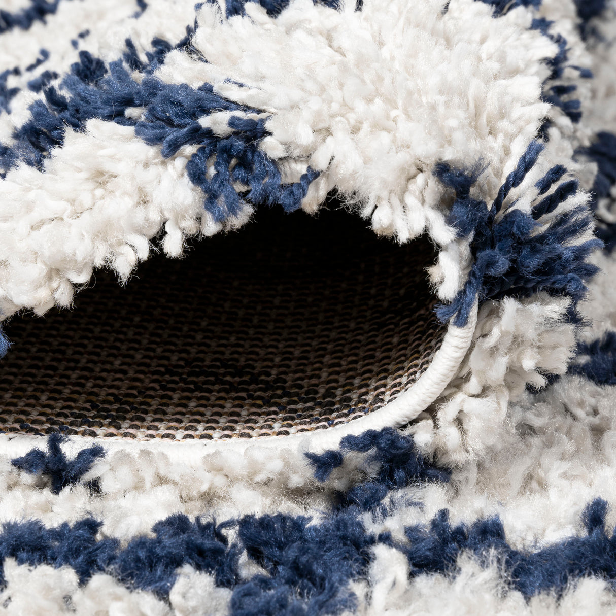 Algaida Moroccan Diamond Shag Runner Rug