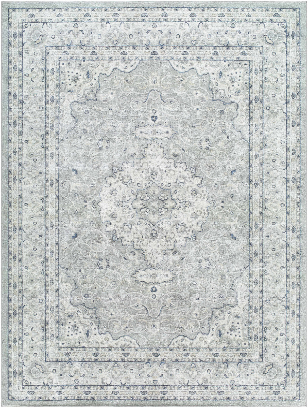Farai Gray Medallion Area Rug - Clearance