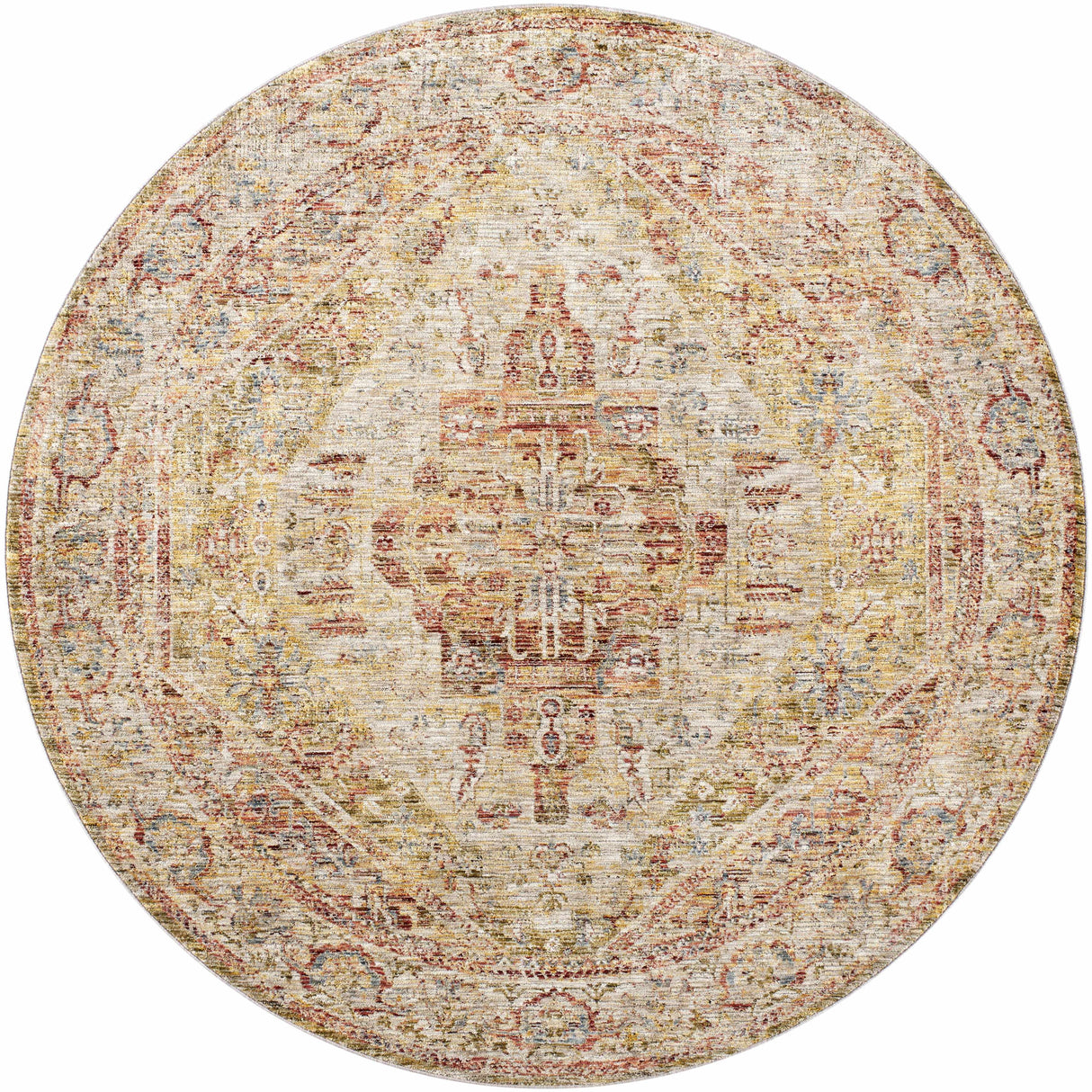 Alois Tan Rich Textured Traditional Rug