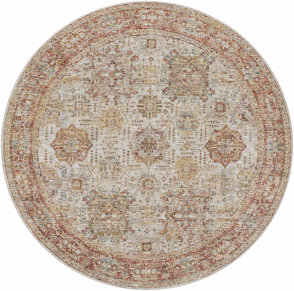 Ange Rust Rich Textured Traditional Rug