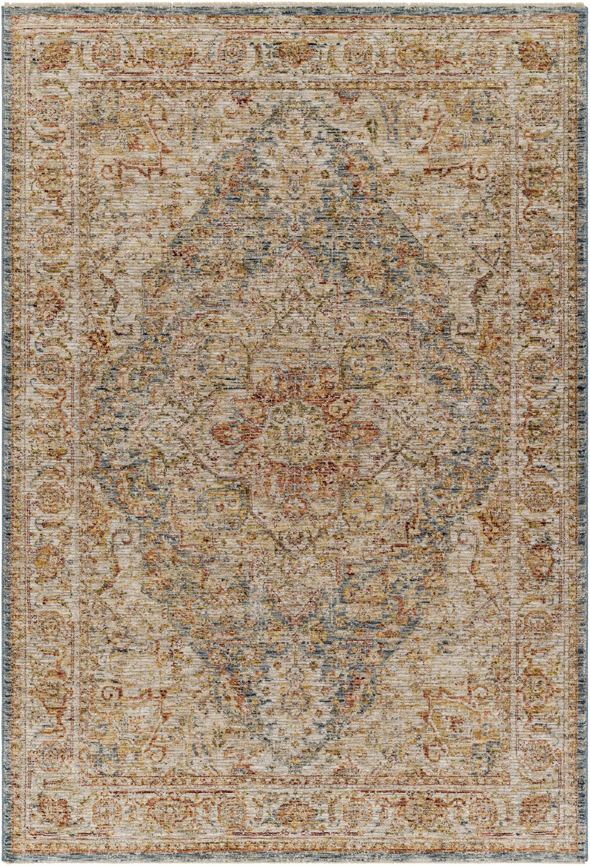 Cress Tan Rich Textured Traditional Rug