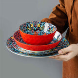 Simi 24 Piece Dinnerware Set with Bohemian Patterns