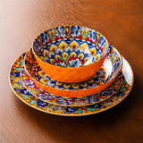 Simi 24 Piece Dinnerware Set with Bohemian Patterns