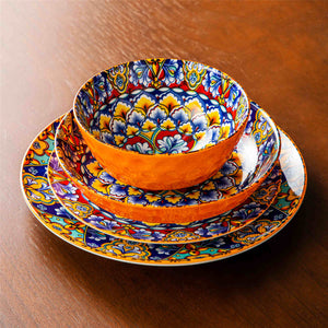 Simi 24 Piece Dinnerware Set with Bohemian Patterns