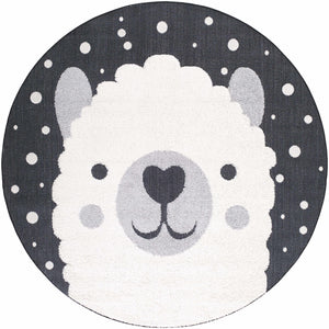 Kids Llama Animal Print Nursery Area Rug - Clearance