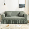 High-Quality Seersucker Stretch Sofa Slipcover with Elastic Bottom and Skirt Washable Furniture Protector for Kids and Pets 1/2/3/4 Seater Options
