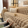 Thick Faux Fur Sofa Cover Fluffy Plush Warm Sofa Slipcover Furniture Protector for Couch Bed