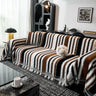 Striped Chenille Sofa Throw Covers, Boho Style Cozy Couch Protector Blanket