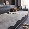 Chenille Couch Cover with Scalloped Edge, Non-Slip Modular Slipcover