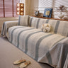 Modern Striped Couch Protector Blanket, Furniture Slipcover for L Shaped Sectionals