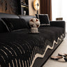 Textured Sofa Seat Cover with Wave Edge – Non-Slip, Washable Couch Throw Protector