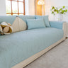 Leaf Vein Textured Cotton Quilted Sofa Slipcover, Non-Slip Modular Couch Covers