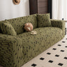 Plush Fleece Stretch Sofa Cover, Super Soft Textured Geometric Couch Slipcover
