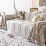 Modern Geometric Cooling Sofa Blanket, Soft & Breathable Striped Couch Throw Cover