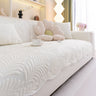 Sofa Cover for Leather & Fabric Couches, 3D Leaf Embossed Quilted Furniture Covers