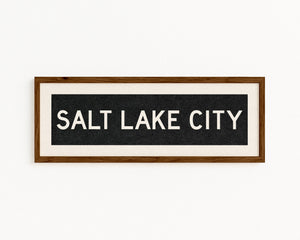 Framed Salt Lake City Utah Bus Scroll