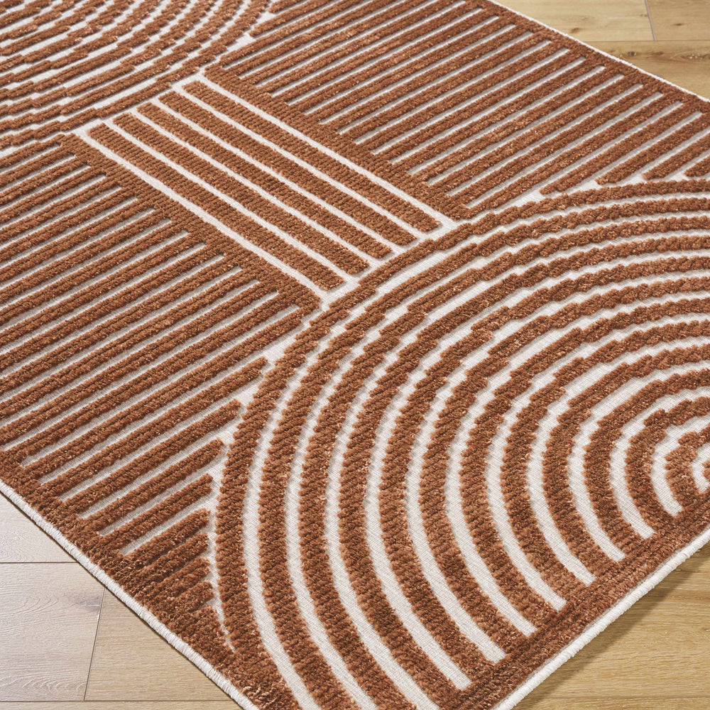 Deron Brown Washable Area Rug