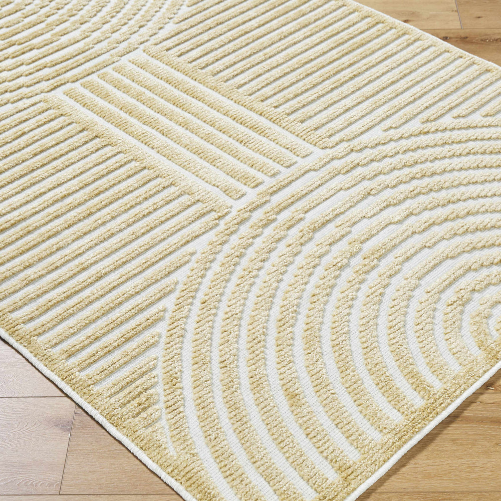 Deron Mustard Washable Area Rug