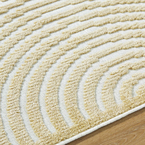 Deron Mustard Washable Area Rug