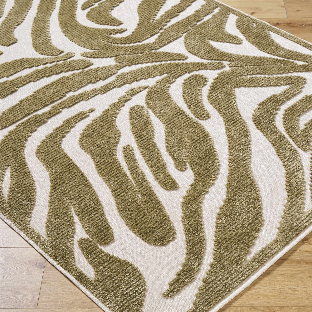 Keto Olive Washable Area Rug
