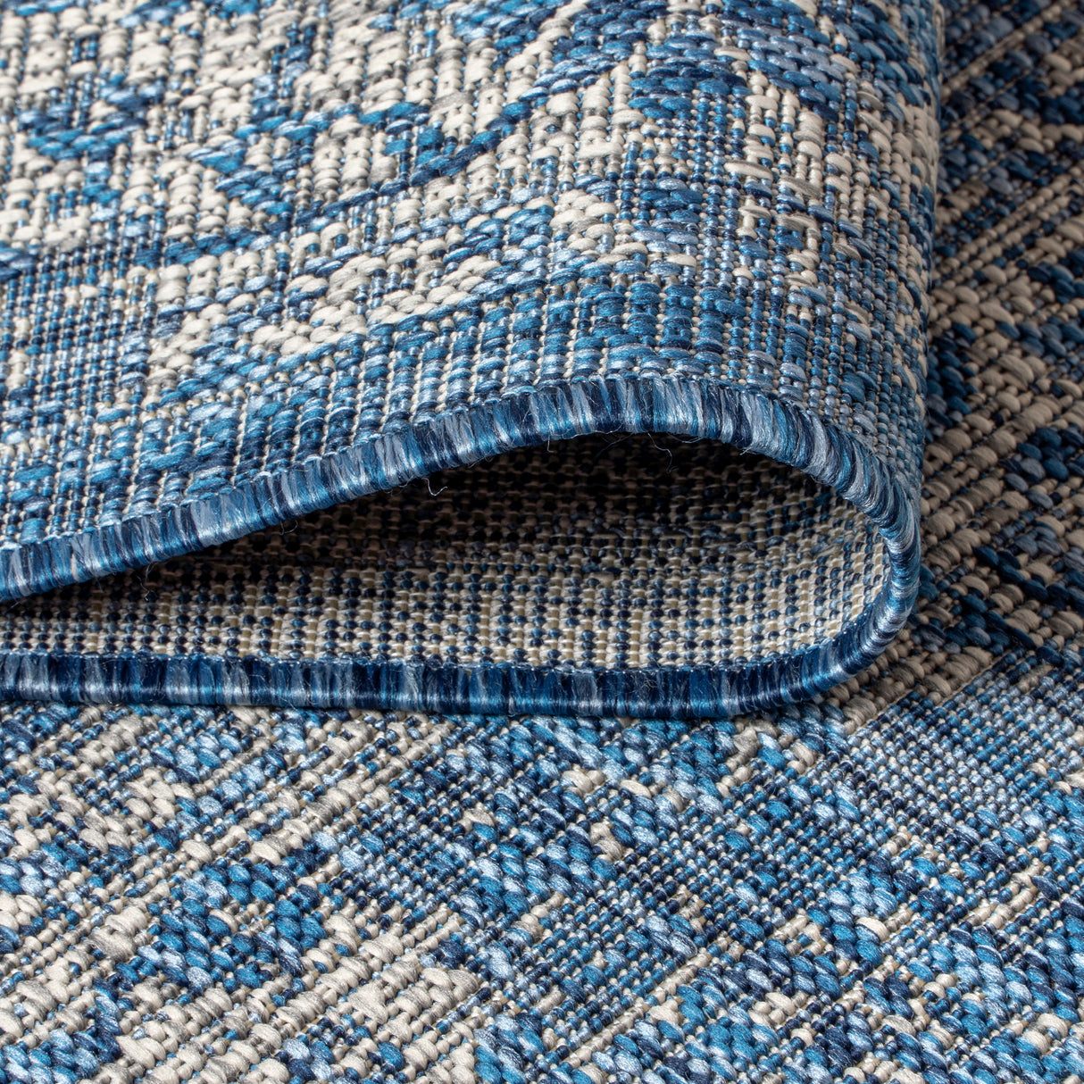Tela Bohemian Textured Weave Floral Indoor/Outdoor Runner Rug